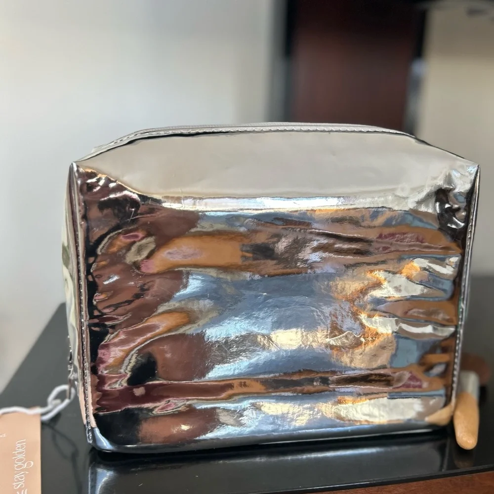 designed by cali PU Leather Holographic Makeup Cosmetic Bag Toiletries Organizer
